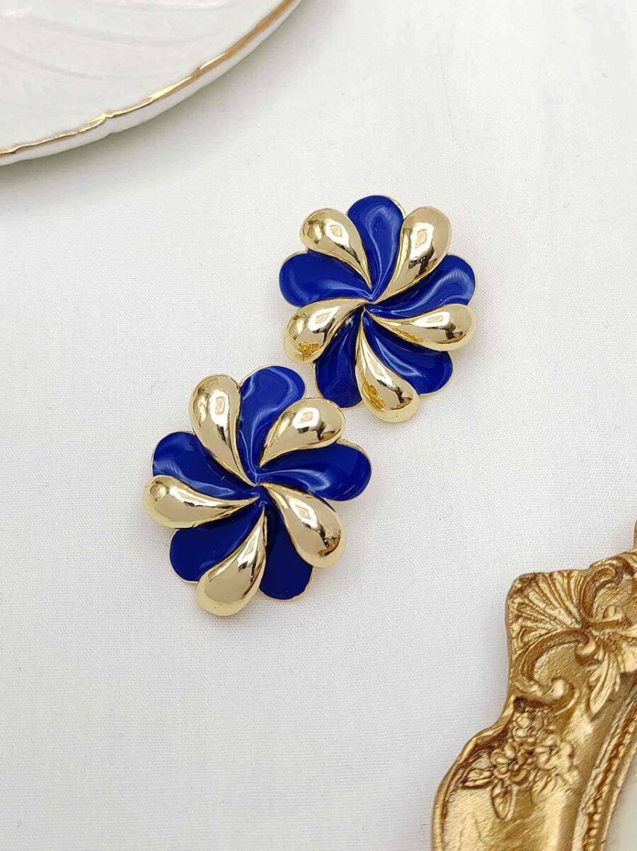 Pendientes Flor Azulón