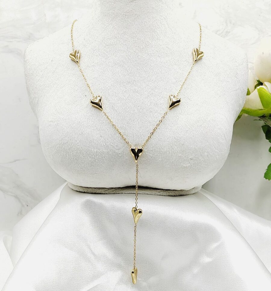 Collar corazón dorado