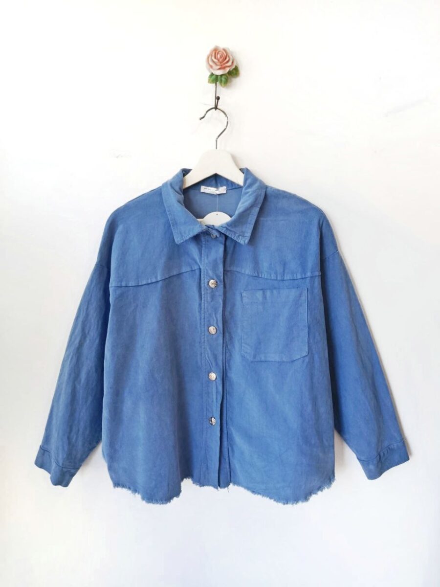 Camisa Micropana Celeste