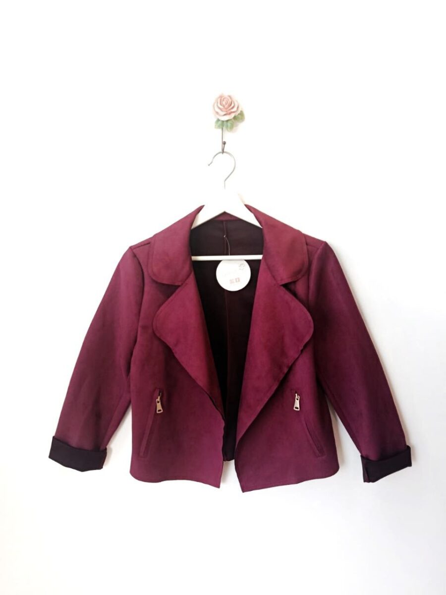 Chaqueta Antelina Burdeos