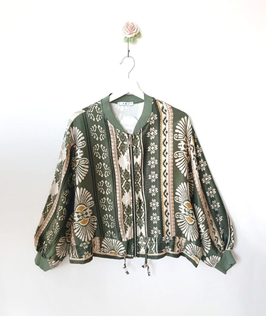 Bomber Étnica Verde